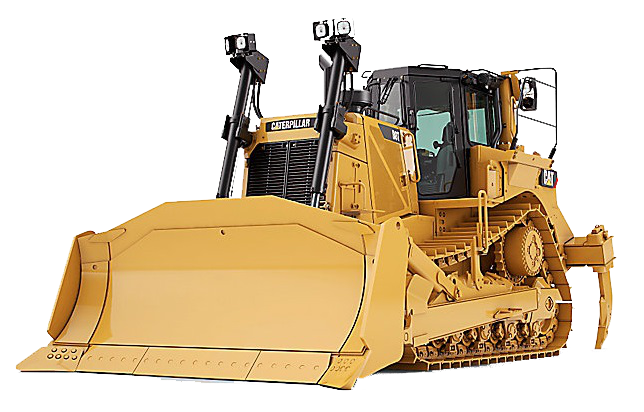 Bulldozer en décapage sur un site minier